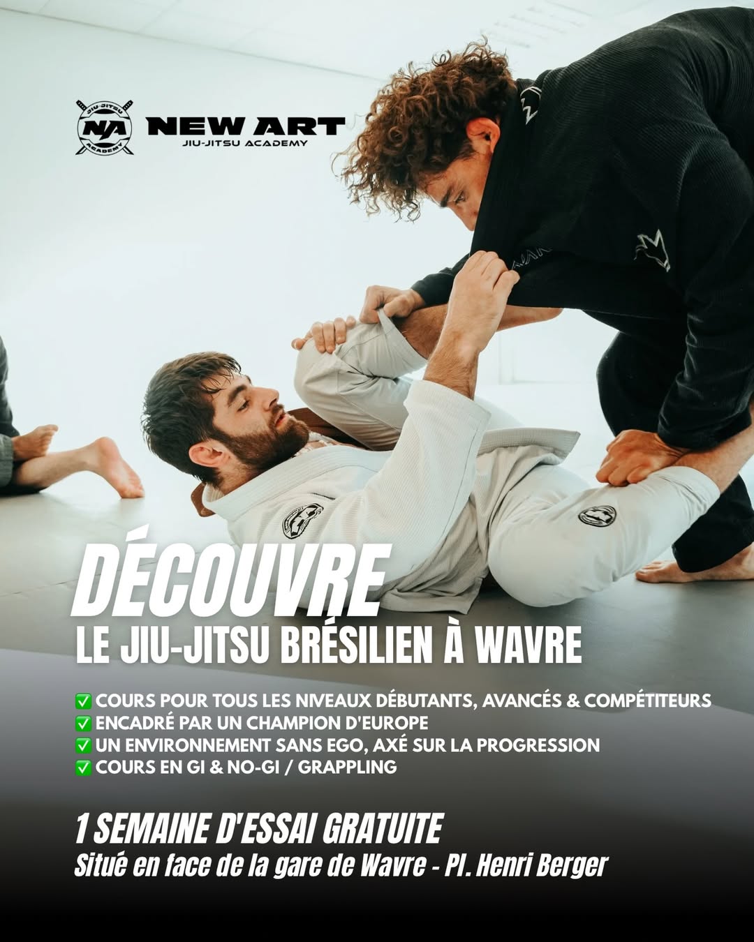 Découvre le BJJ à Wavre